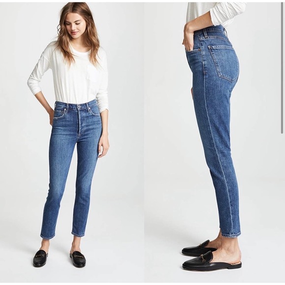 Agolde Nico High Rise Slim Fit in Subdued Jeans